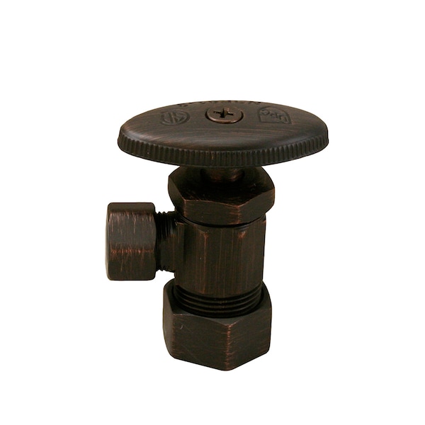 Old World Bronze Compression Angle Stop 5/8" Comp. x 3/8 Comp.